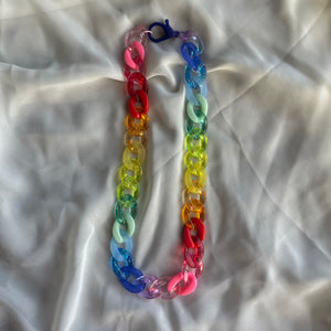 Rainbow Acrylic Short Necklace 2