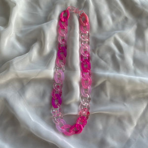 Pink Acrylic Short Necklace